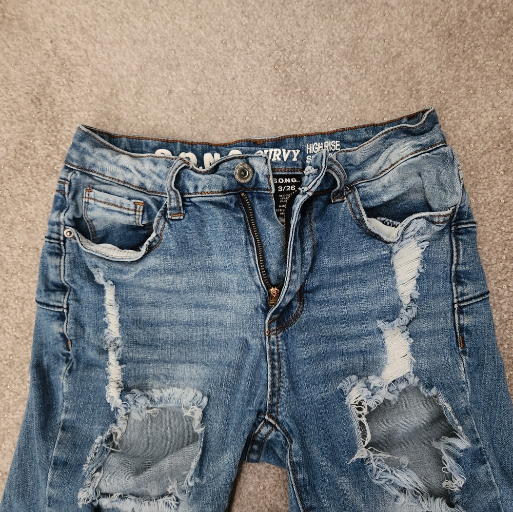 SONG Distressed Denim JEANS - Picture 11 of 12